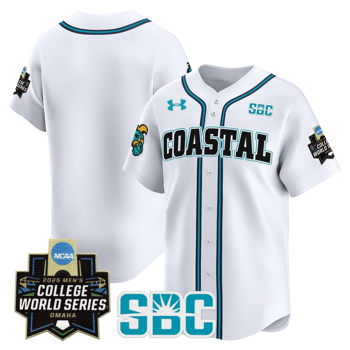 Coastal Carolina Chanticleers 2025 World Series Vapor Premier Limited Jersey - All Stitched