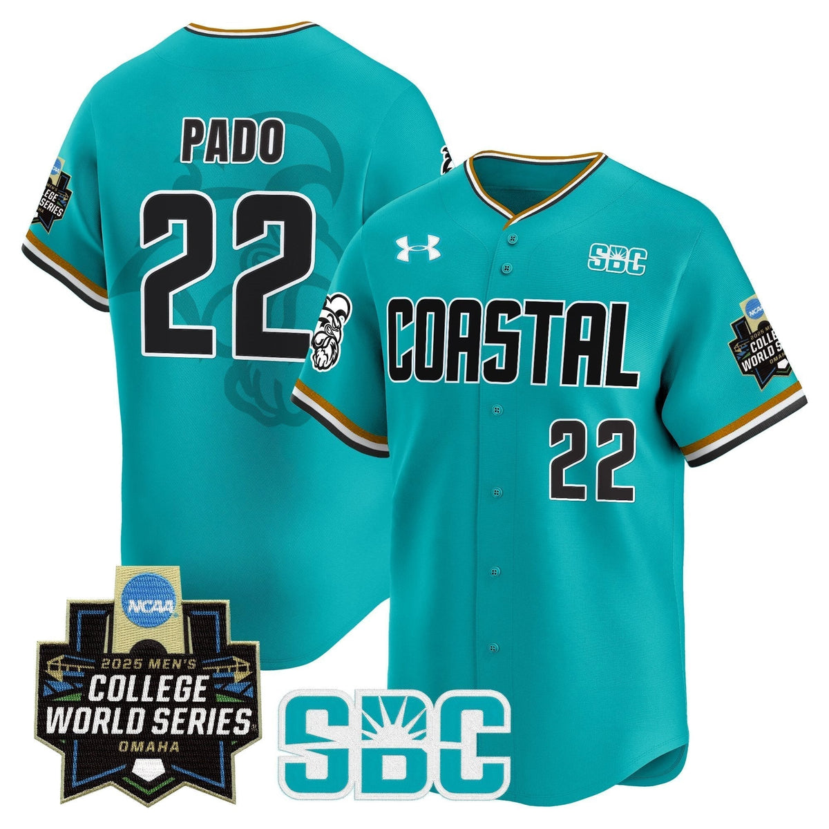 Coastal Carolina Chanticleers 2025 World Series Vapor Premier Limited Jersey - All Stitched