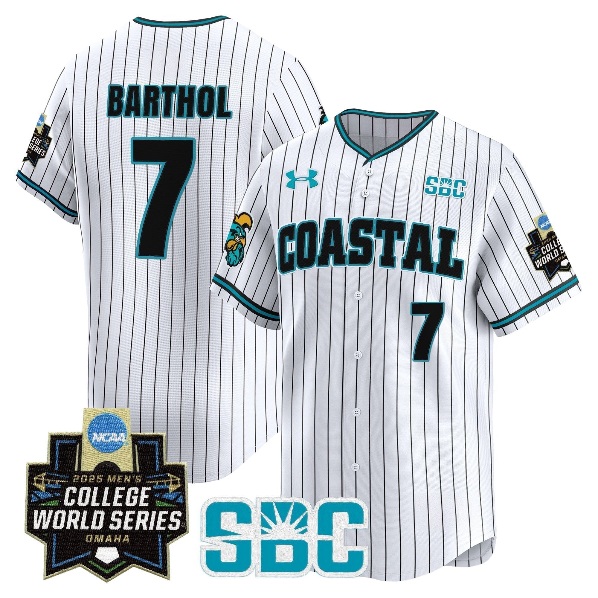 Coastal Carolina Chanticleers 2025 World Series Vapor Premier Limited Jersey - Stitched