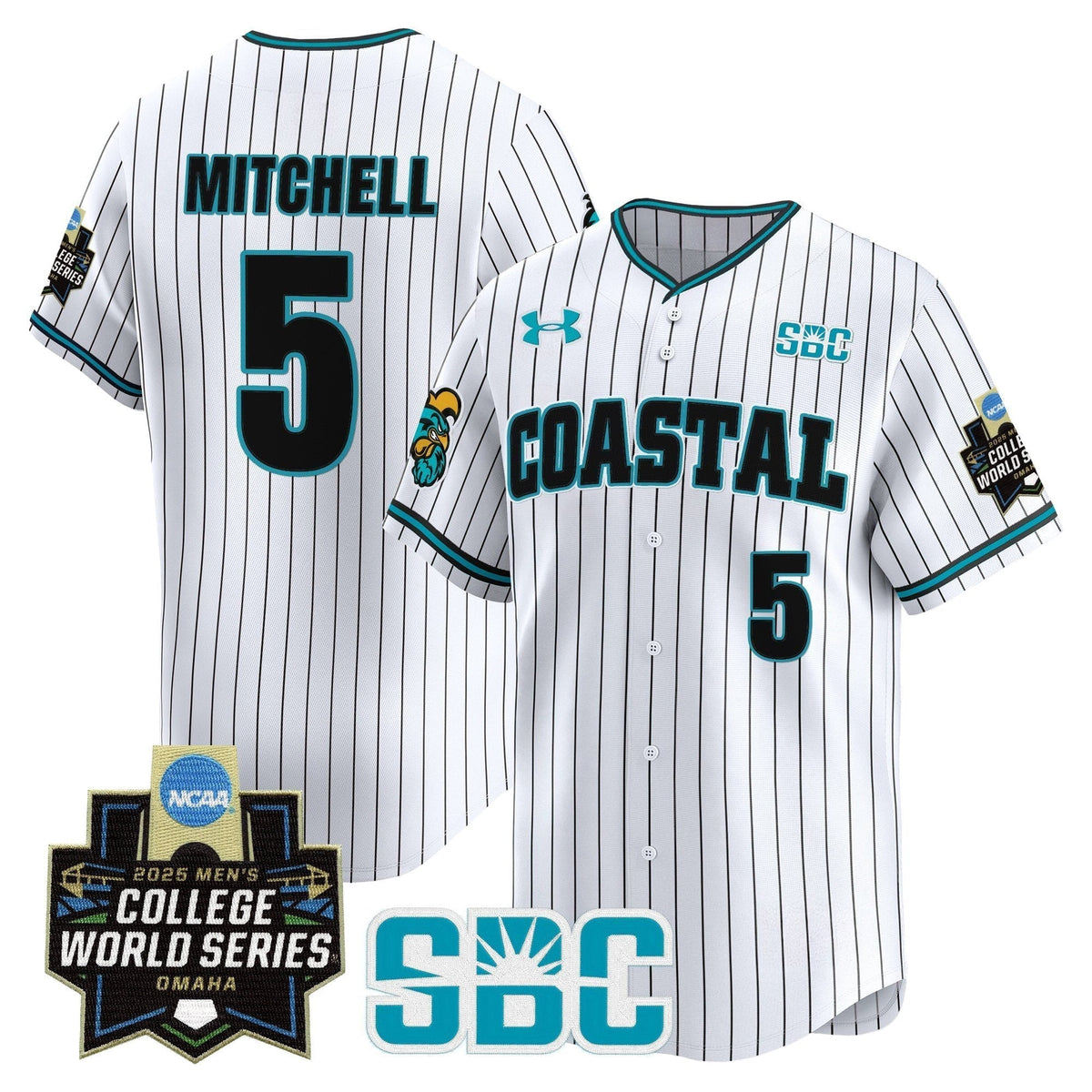 Coastal Carolina Chanticleers 2025 World Series Vapor Premier Limited Jersey - All Stitched