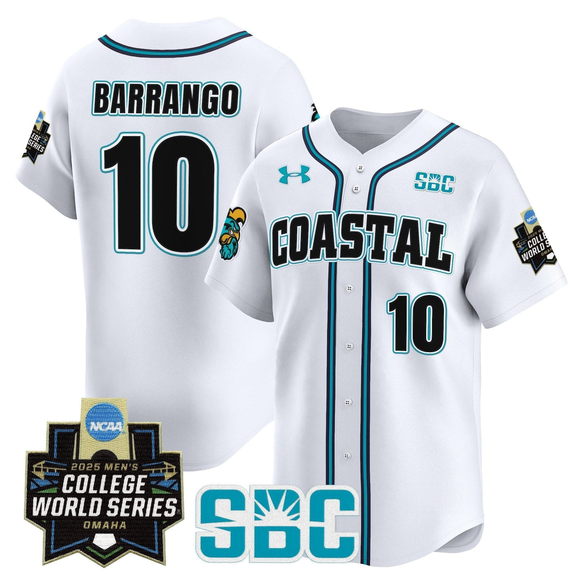 Coastal Carolina Chanticleers 2025 World Series Vapor Premier Limited Jersey - All Stitched