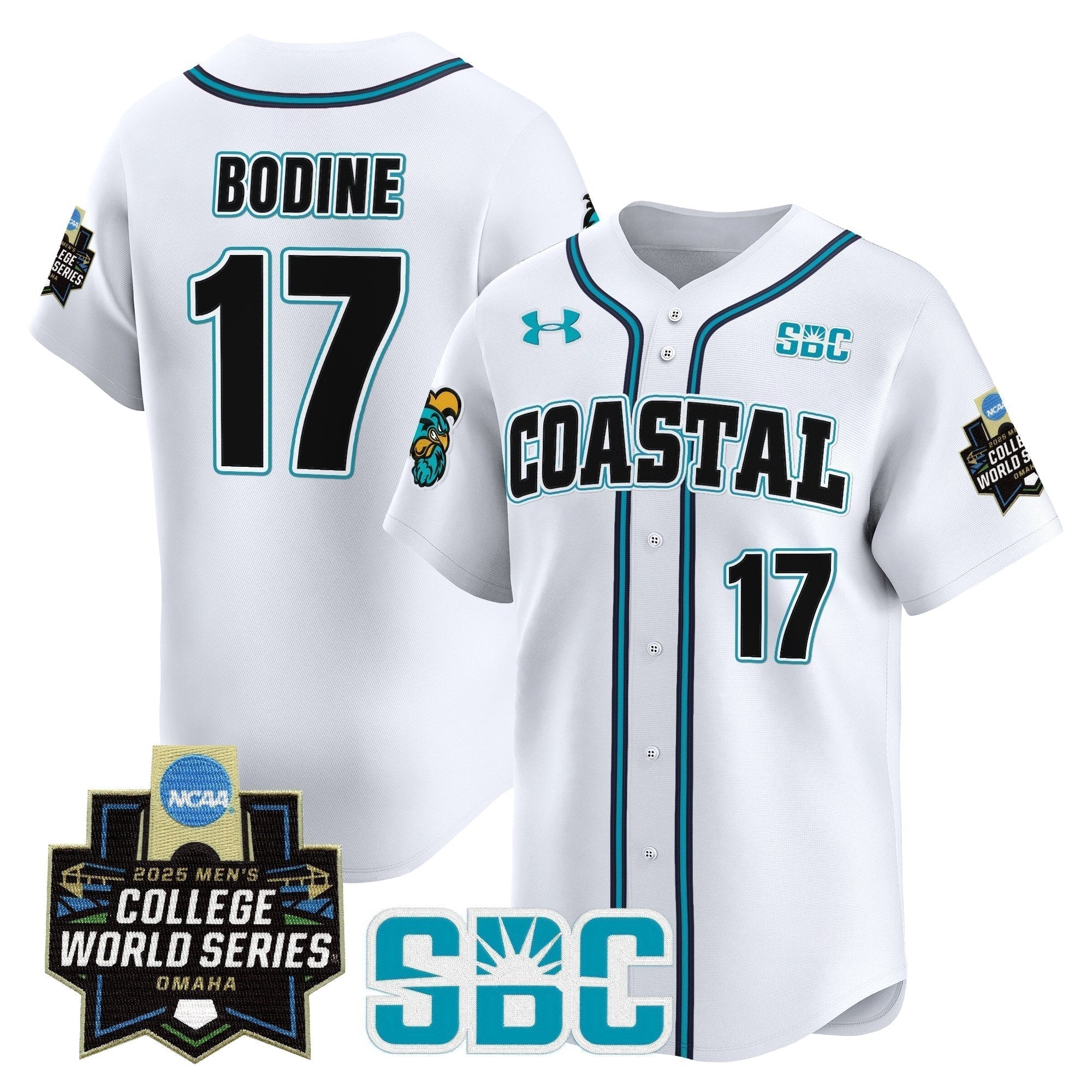 Coastal Carolina Chanticleers 2025 World Series Vapor Premier Limited Jersey - Stitched