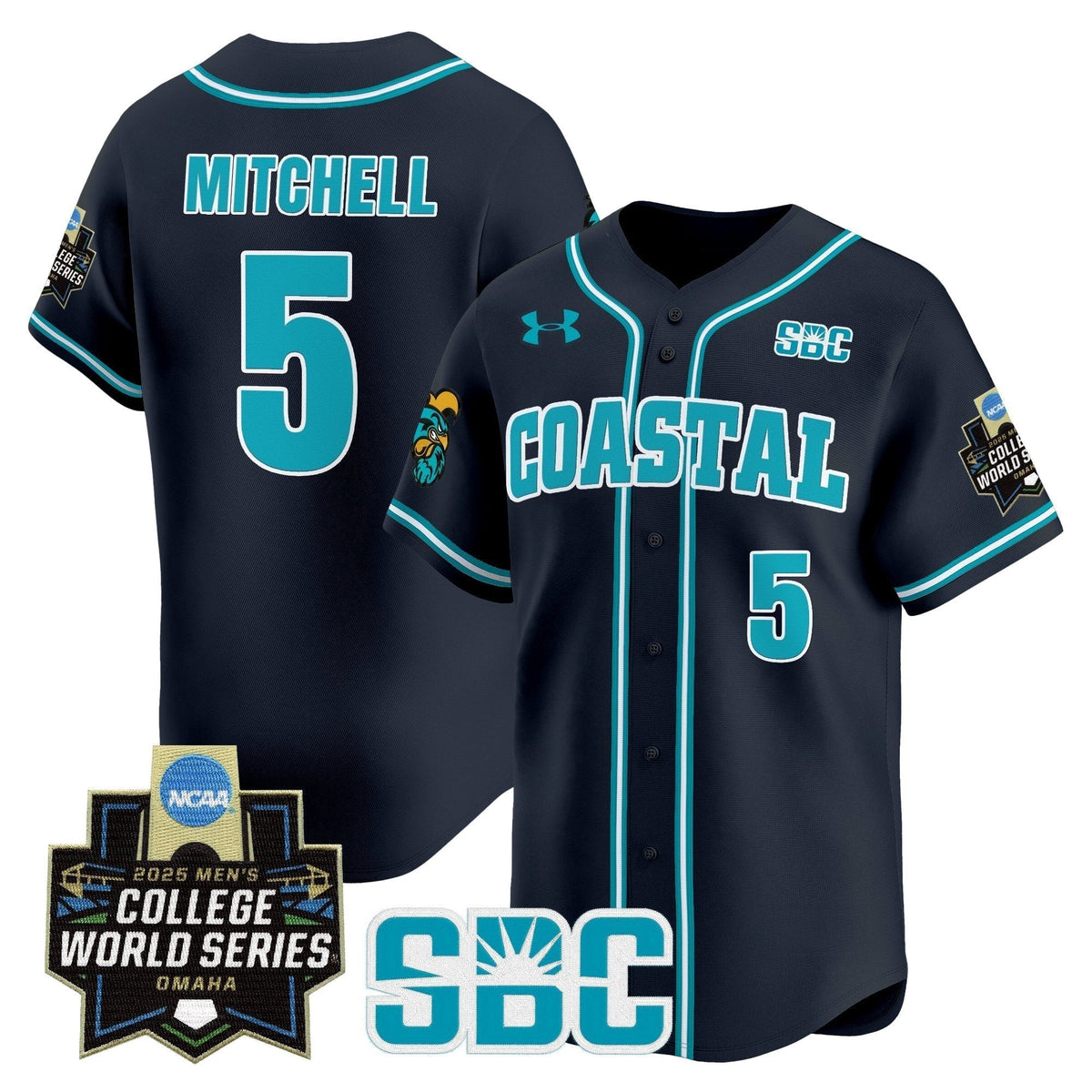 Coastal Carolina Chanticleers 2025 World Series Vapor Premier Limited Jersey - All Stitched