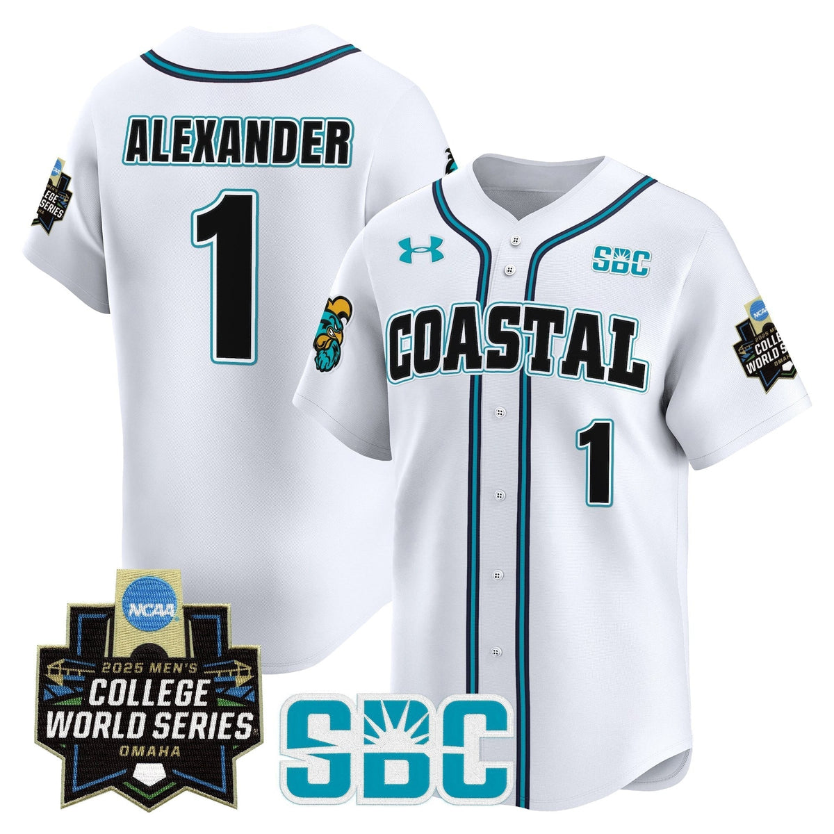 Coastal Carolina Chanticleers 2025 World Series Vapor Premier Limited Jersey - All Stitched