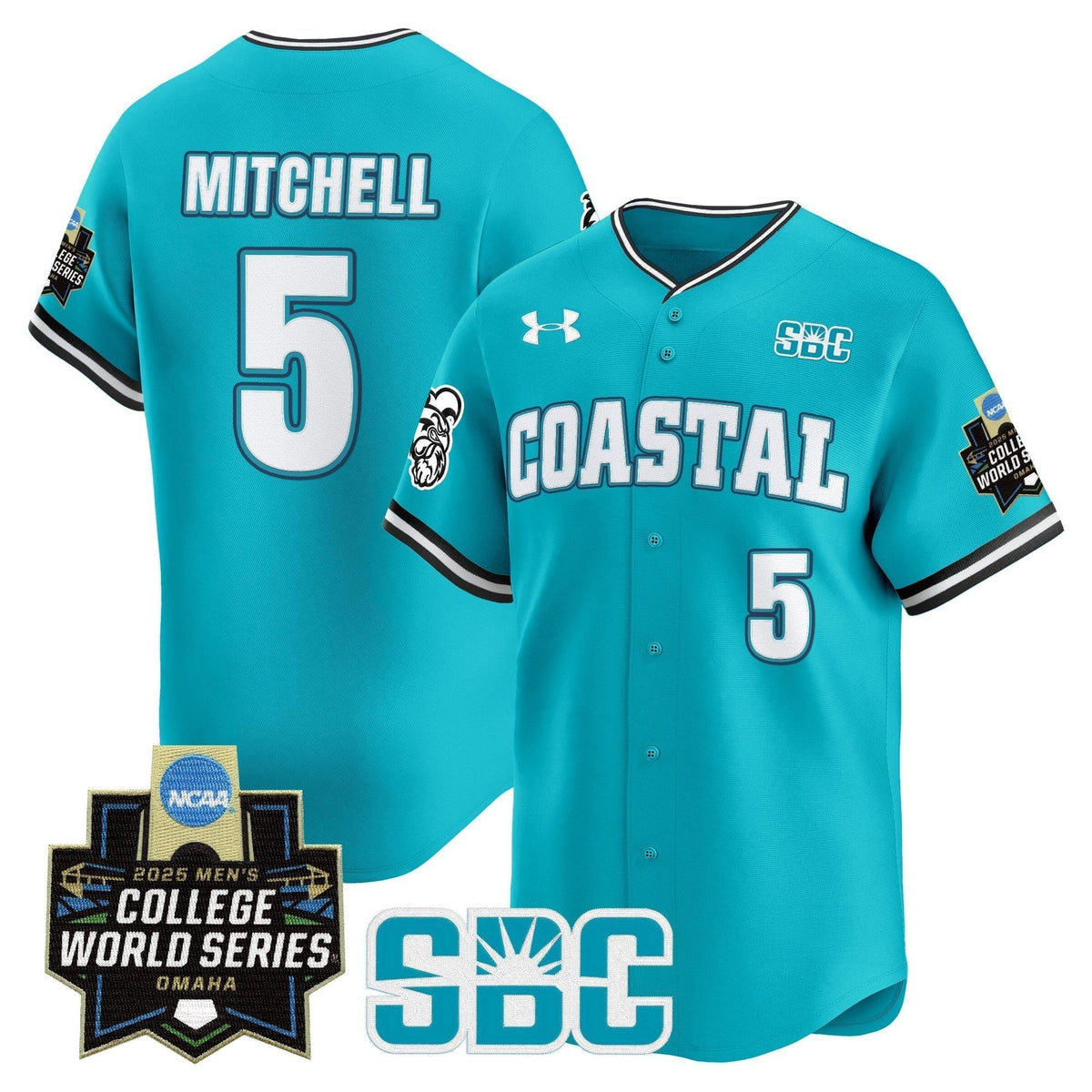 Coastal Carolina Chanticleers 2025 World Series Vapor Premier Limited Jersey - All Stitched