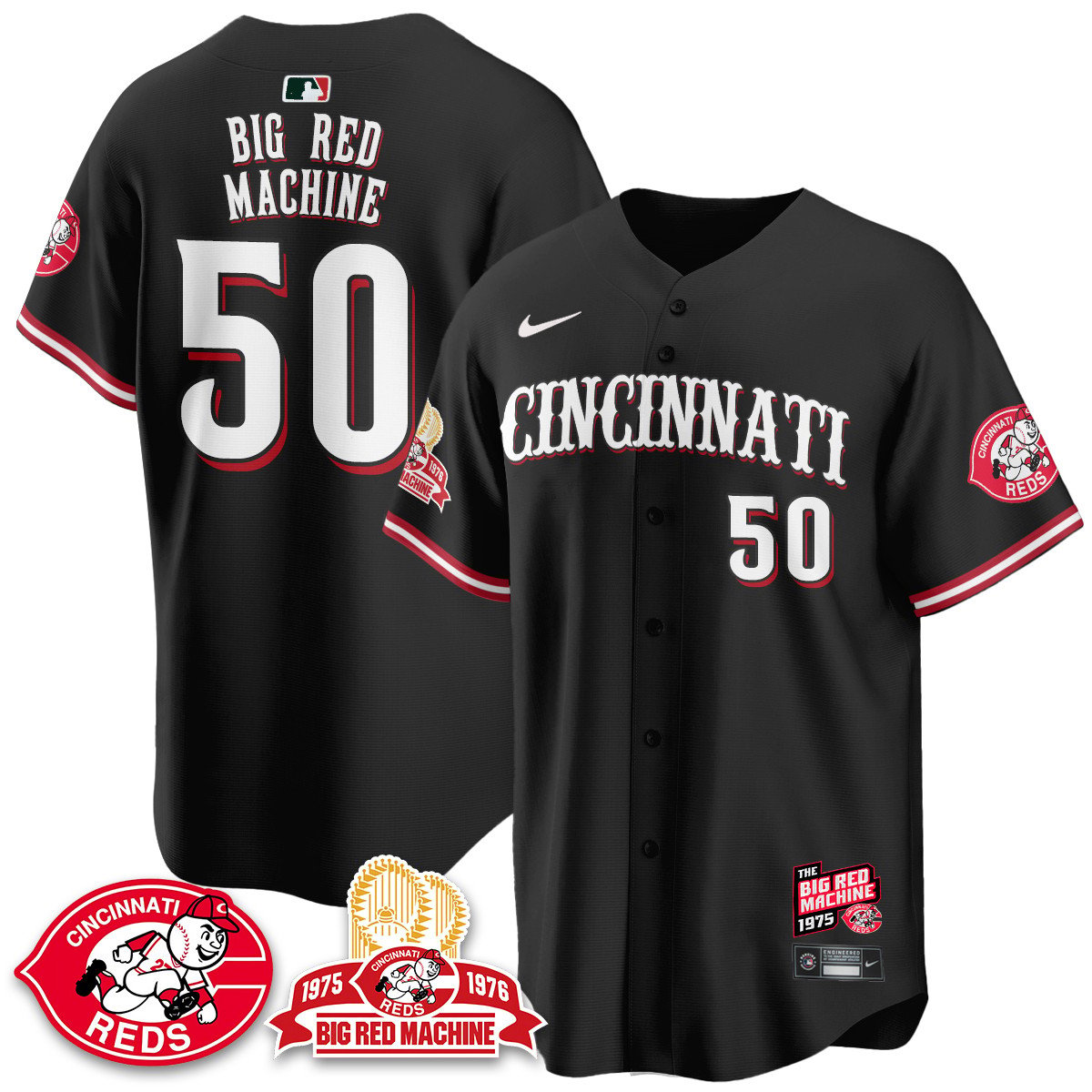 CIN Big Red Machine 50th Anniversary Jersey - All Stitched