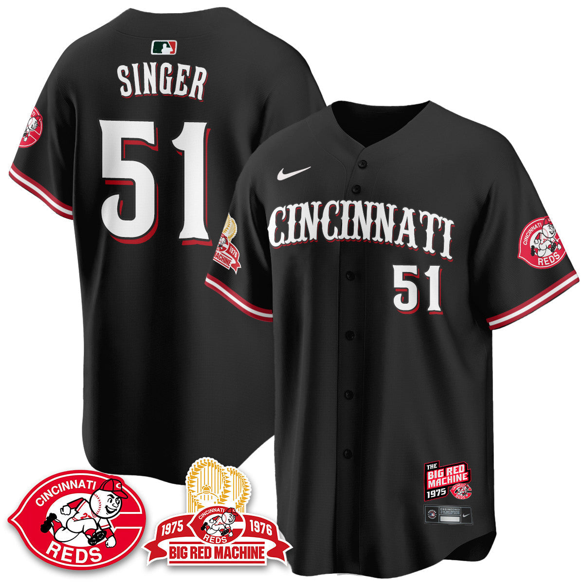 CIN Big Red Machine 50th Anniversary Men Jersey - All Stitched