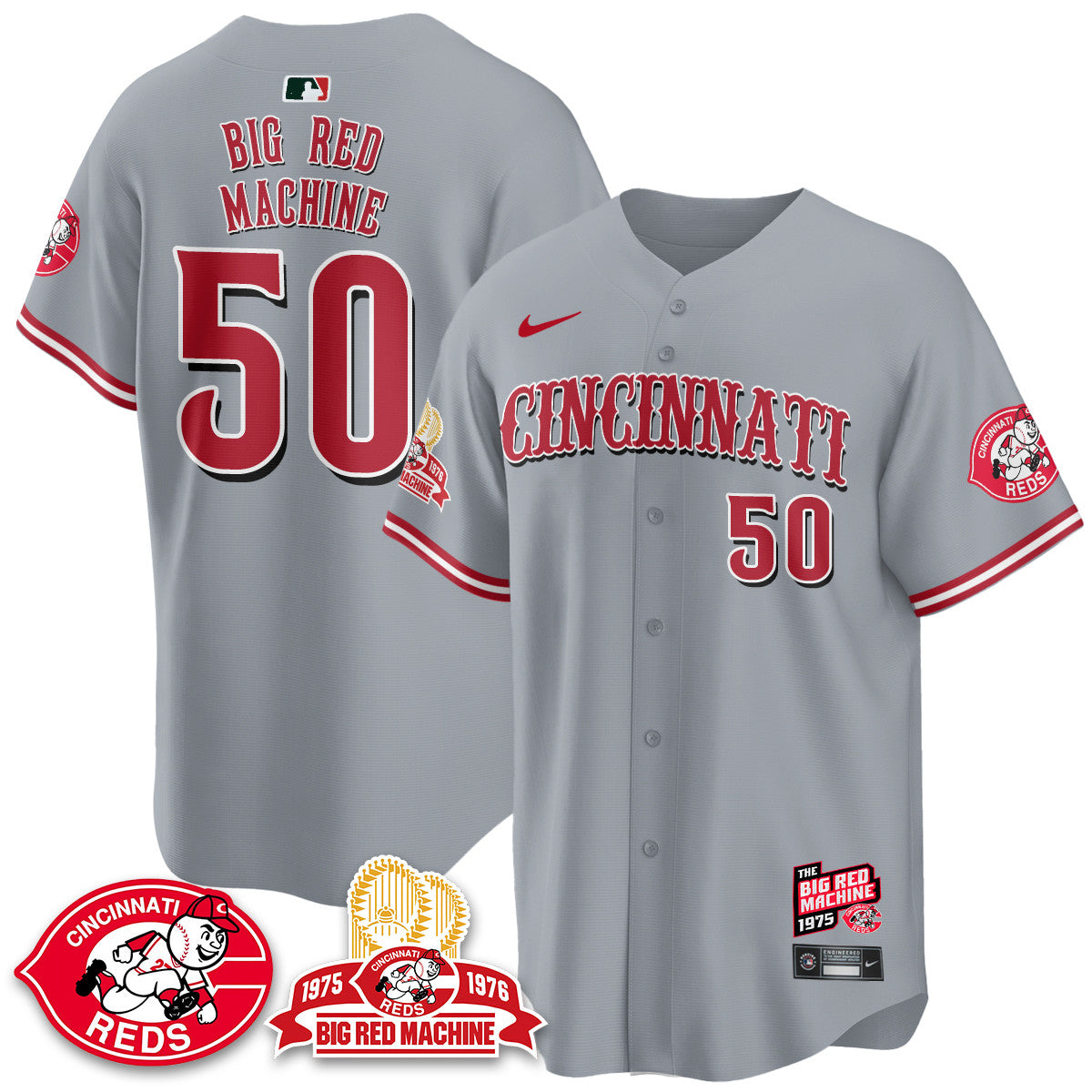 CIN Big Red Machine 50th Anniversary Jersey - All Stitched