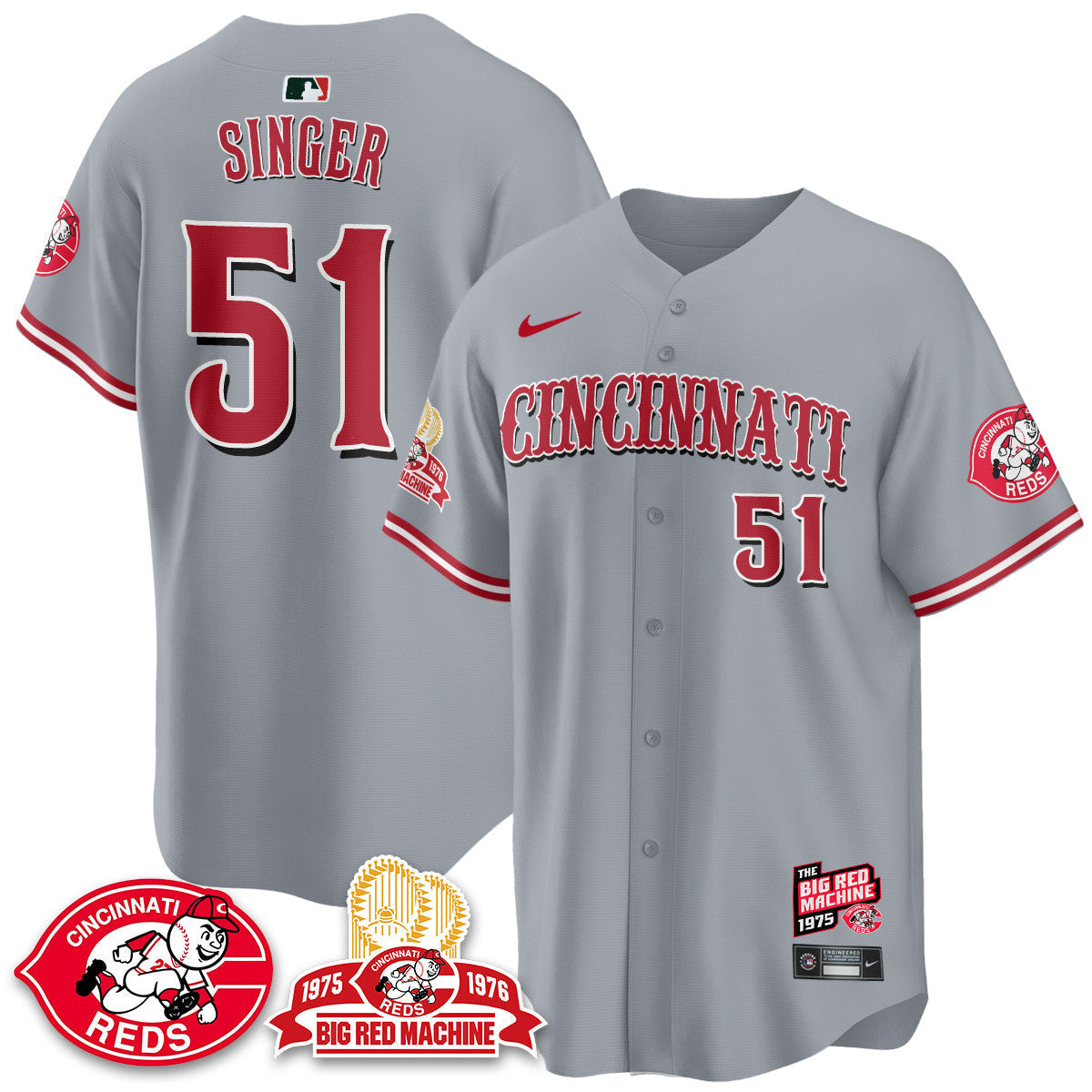 CIN Big Red Machine 50th Anniversary Jersey - All Stitched