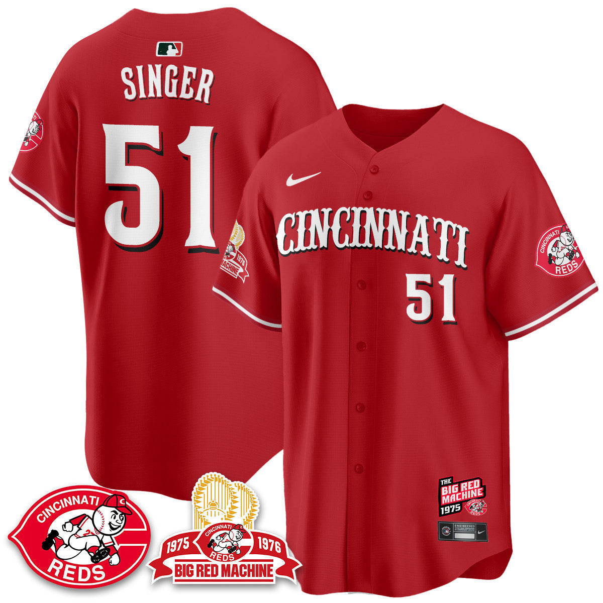 CIN Big Red Machine 50th Anniversary Jersey - All Stitched