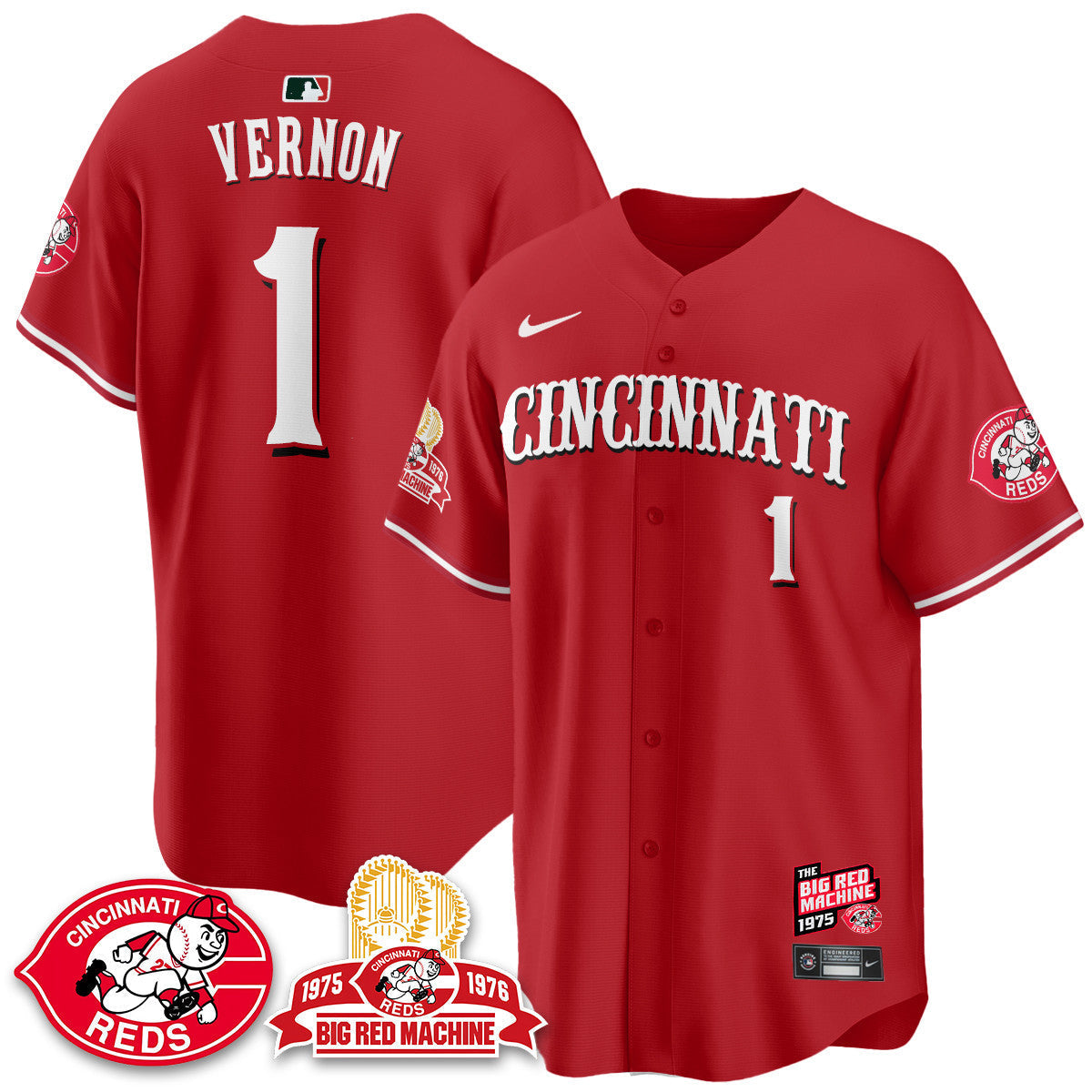 CIN Big Red Machine 50th Anniversary Jersey - All Stitched