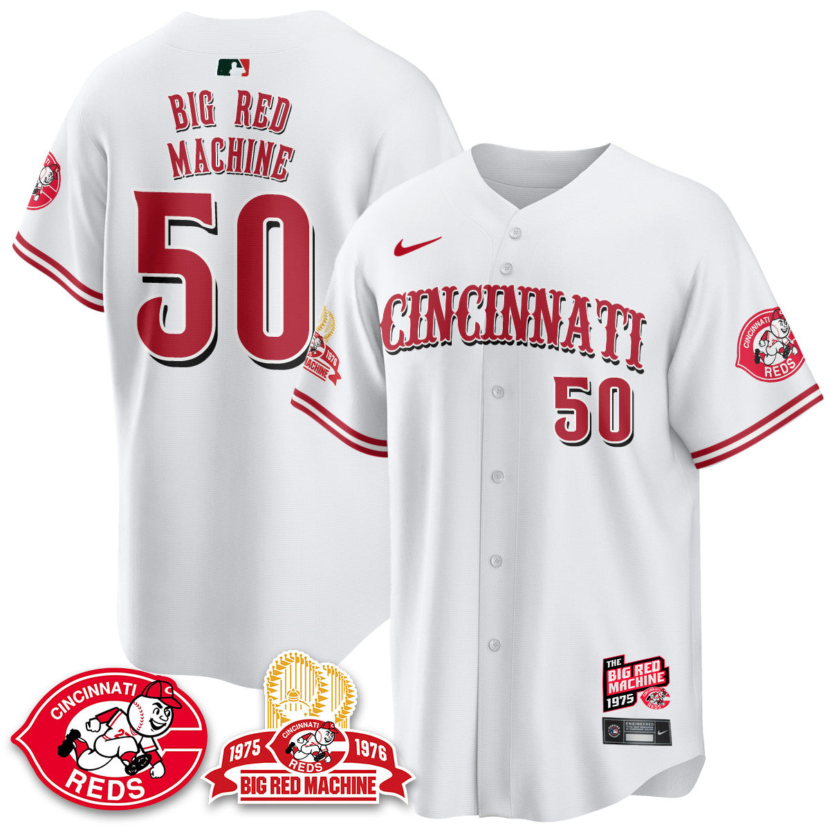 CIN Big Red Machine 50th Anniversary Jersey - All Stitched