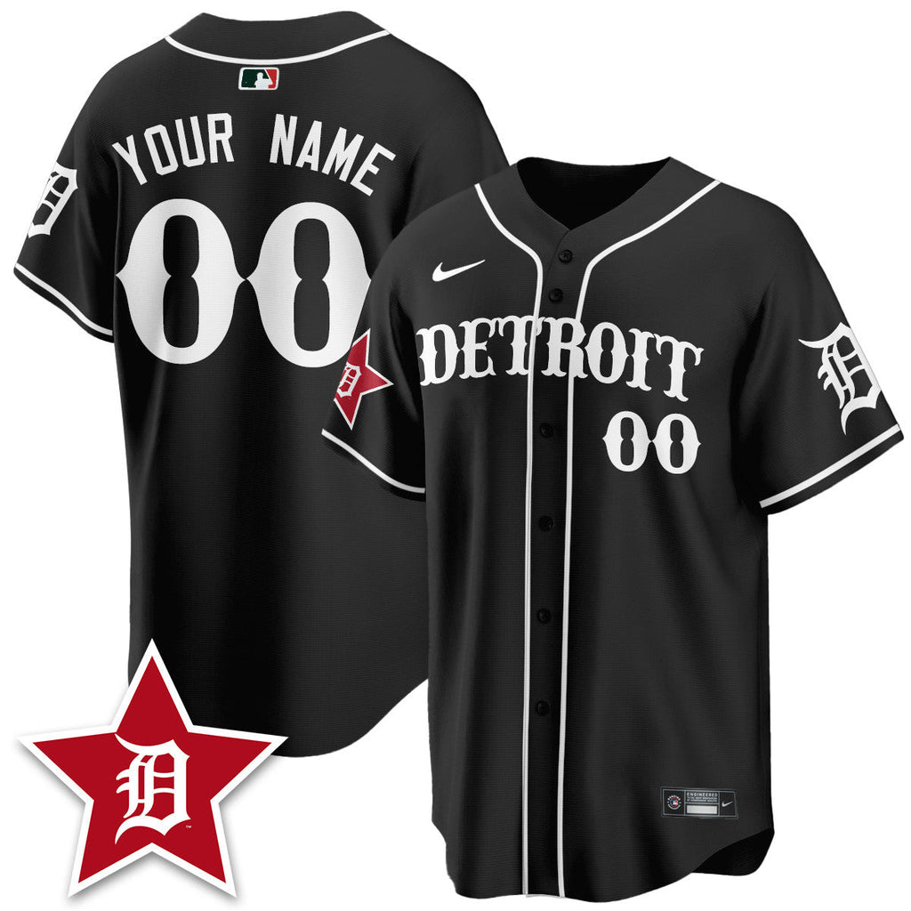 DET Black In Baseball Style Limited Jersey - Stitched