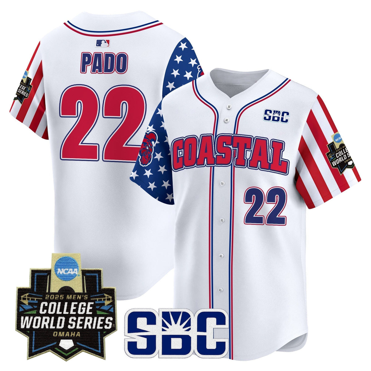 Coastal Carolina Chanticleers 2025 Independence Day Vapor Premier Limited Men Jersey - World Series Patch - All Stitched