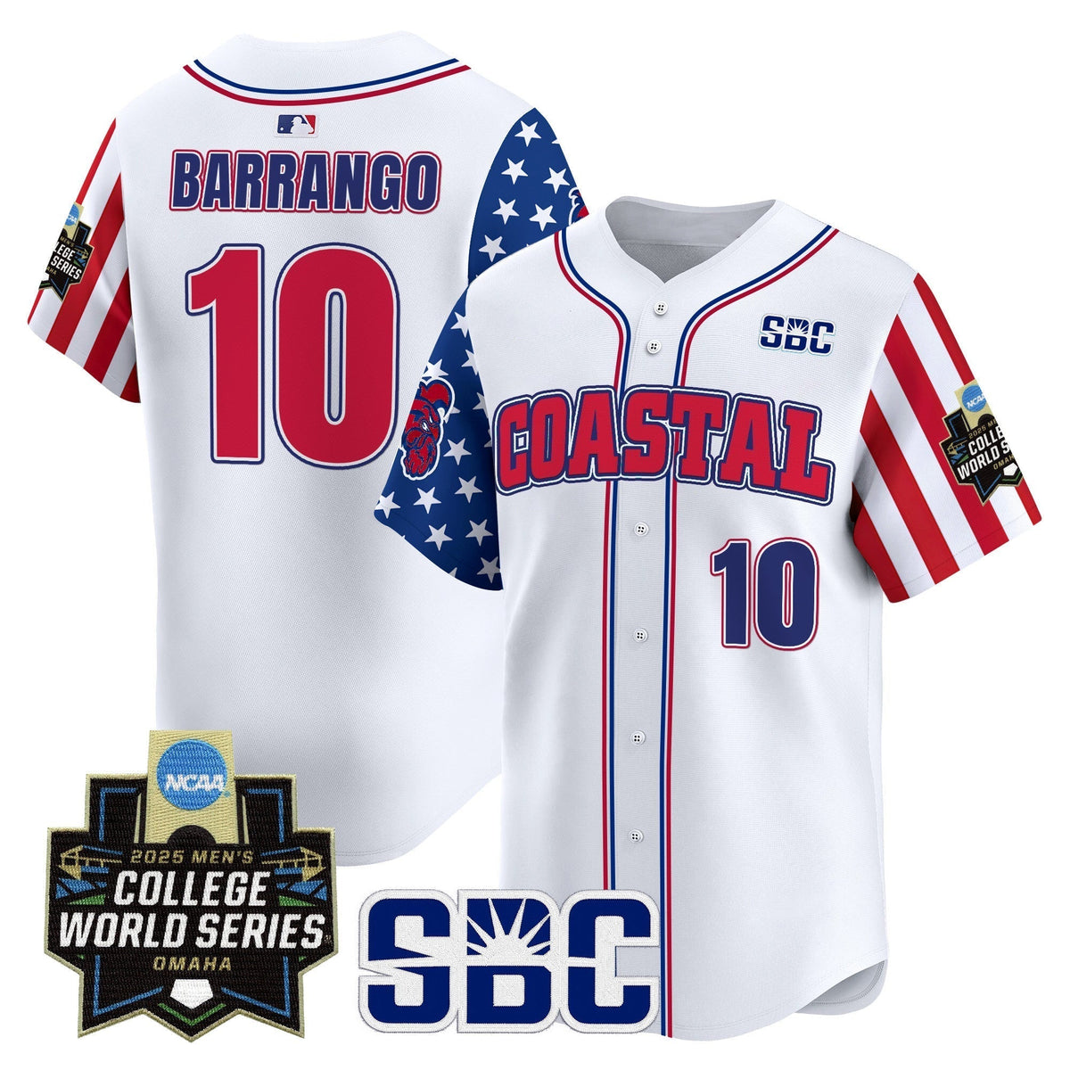 Coastal Carolina Chanticleers 2025 Independence Day Vapor Premier Limited Men Jersey - World Series Patch - All Stitched