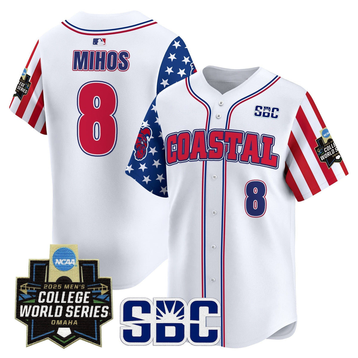 Coastal Carolina Chanticleers 2025 Independence Day Vapor Premier Limited Men Jersey - World Series Patch - All Stitched