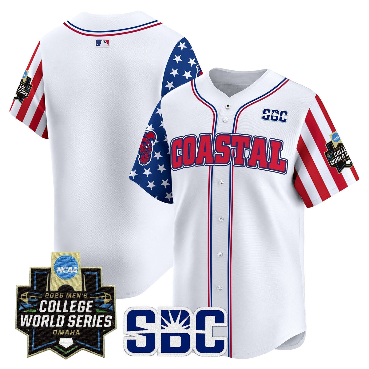 Coastal Carolina Chanticleers 2025 Independence Day Vapor Premier Limited Men Jersey - World Series Patch - All Stitched