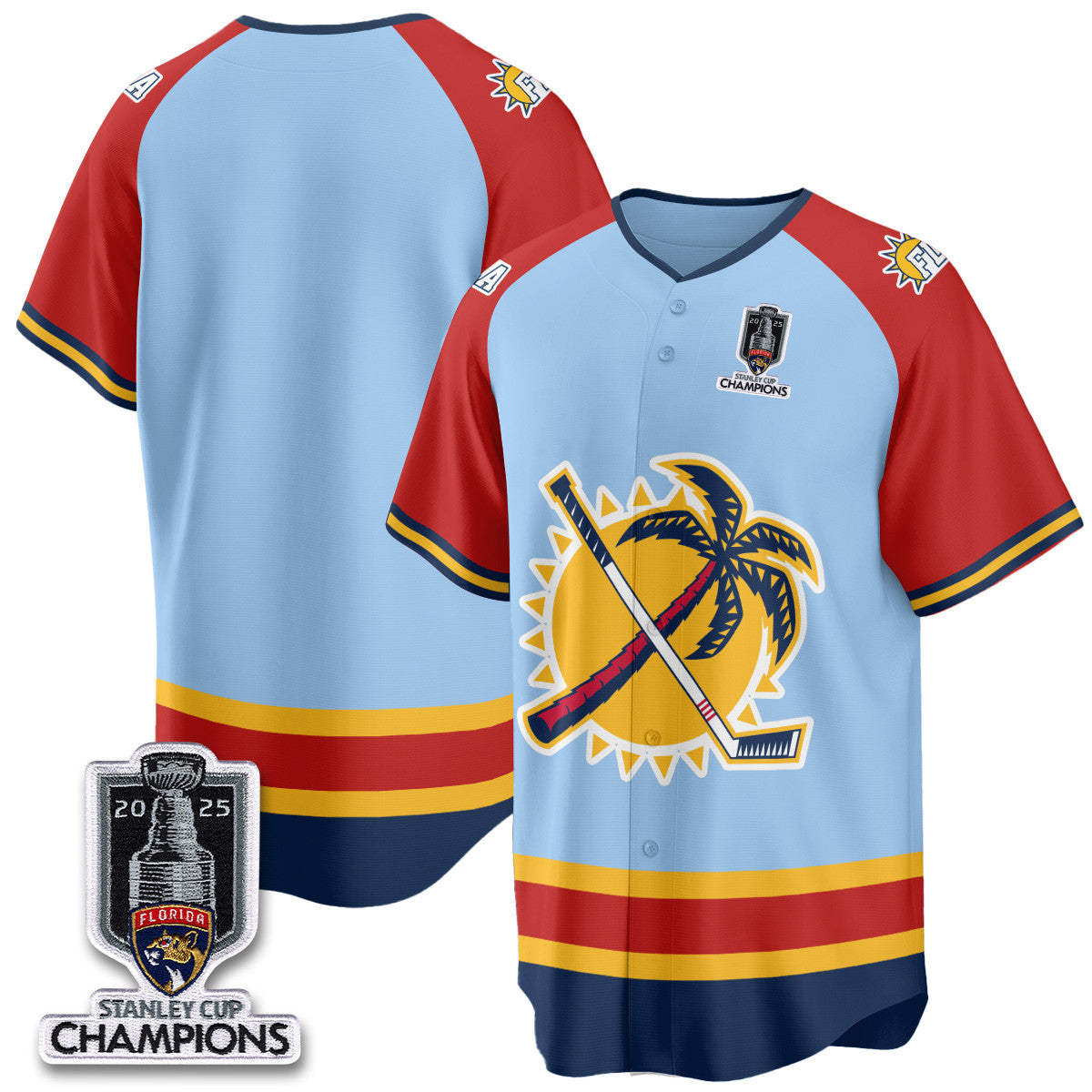 FLA 2025 Stanley Cup Champions Baseball Jersey - All Stitched