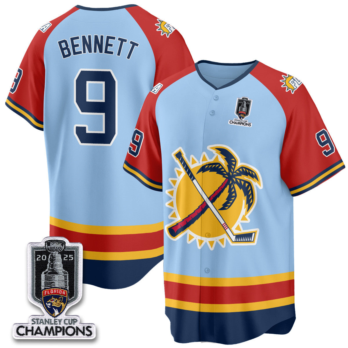 FLA 2025 Stanley Cup Champions Baseball Men Jersey - All Stitched
