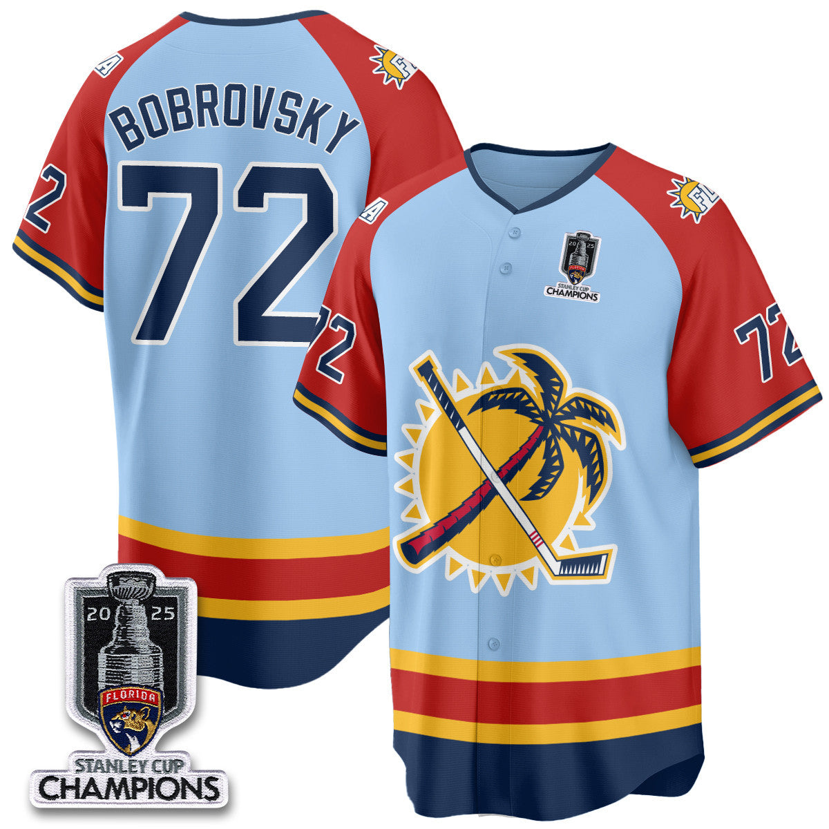 FLA 2025 Stanley Cup Champions Baseball Men Jersey - All Stitched