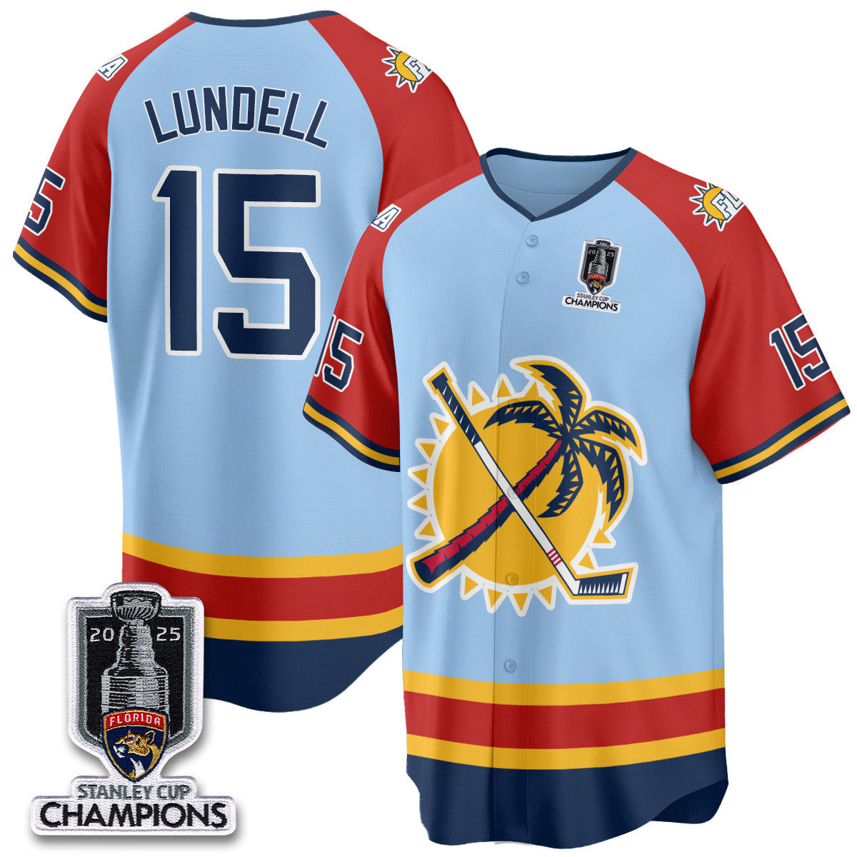 FLA 2025 Stanley Cup Champions Baseball Men Jersey - All Stitched