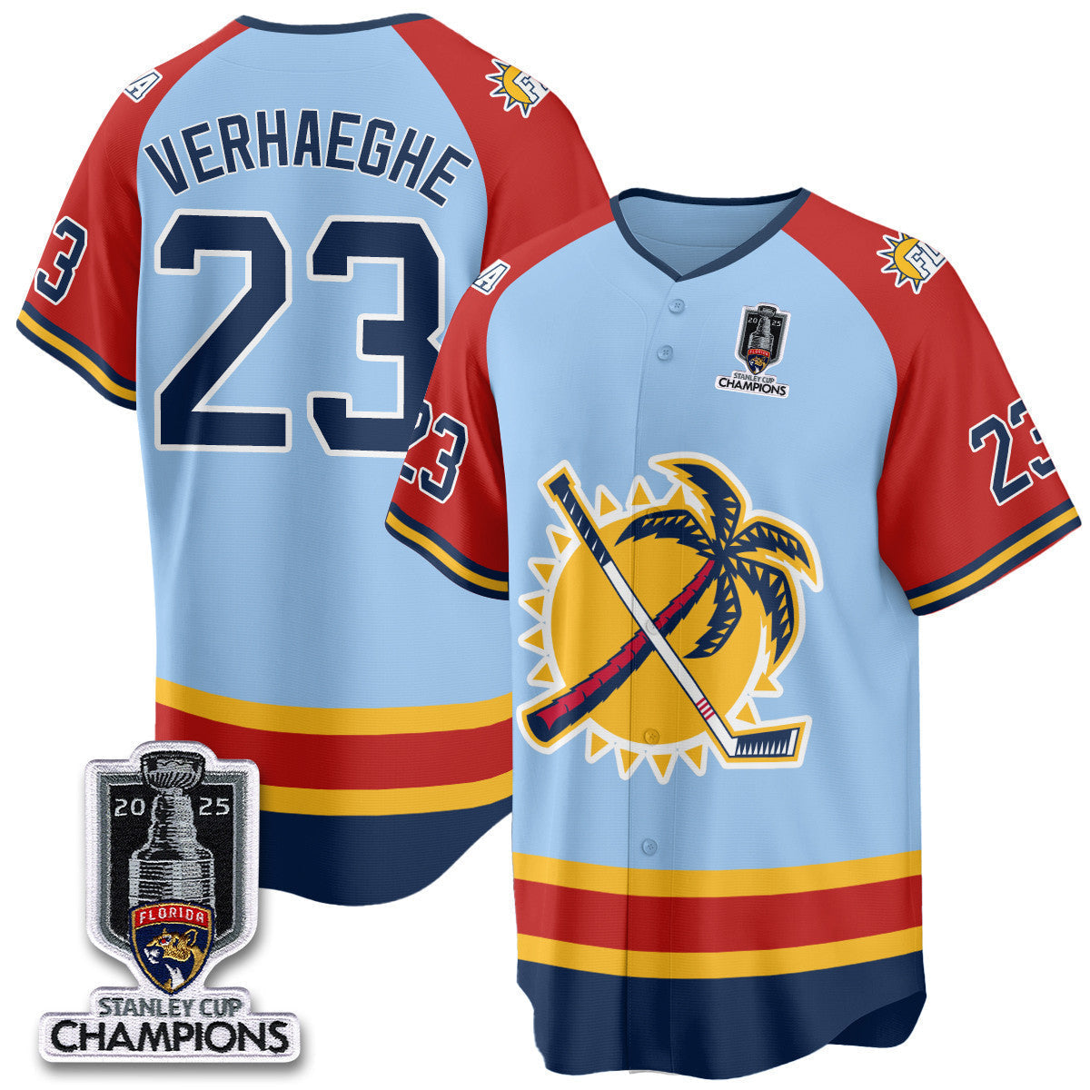 FLA 2025 Stanley Cup Champions Baseball Men Jersey - All Stitched