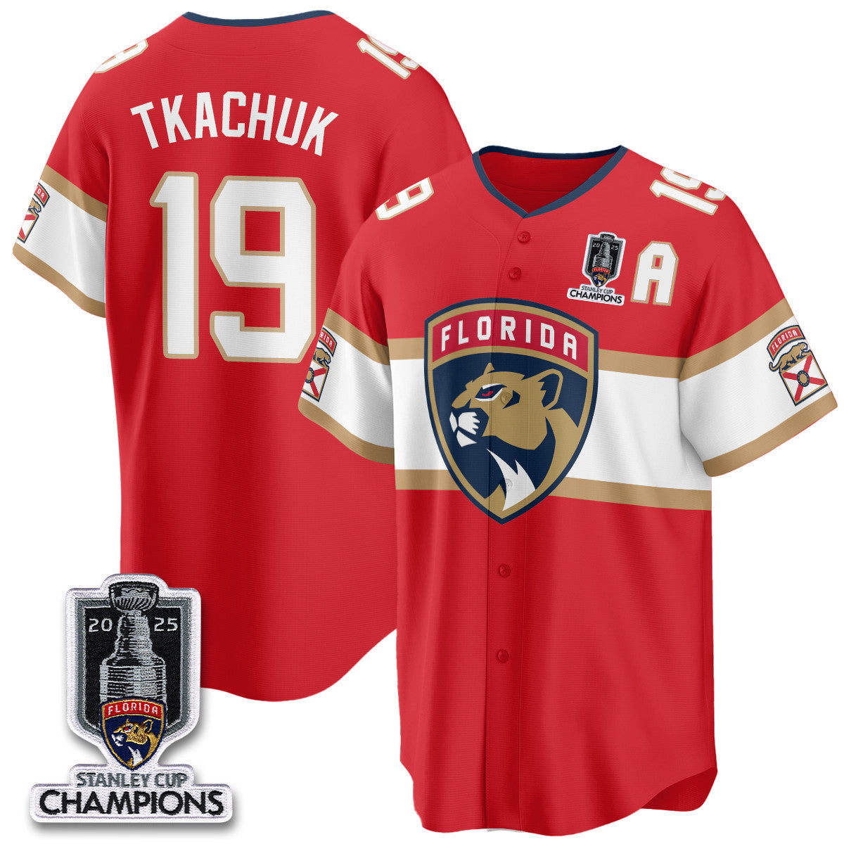FLA 2025 Stanley Cup Champions Baseball Jersey - All Stitched