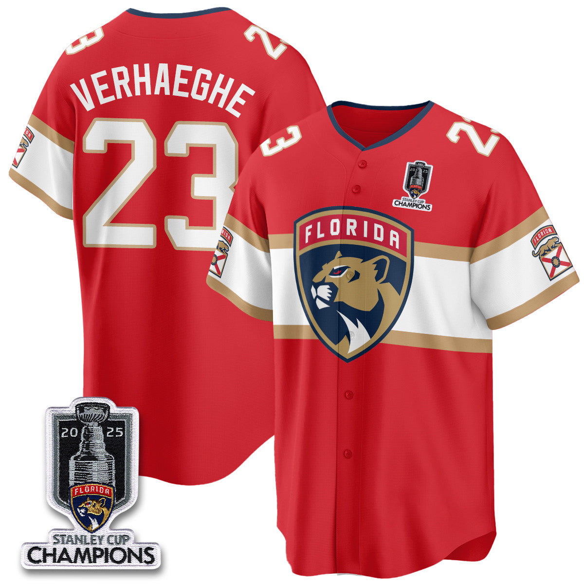 FLA 2025 Stanley Cup Champions Baseball Men Jersey - All Stitched