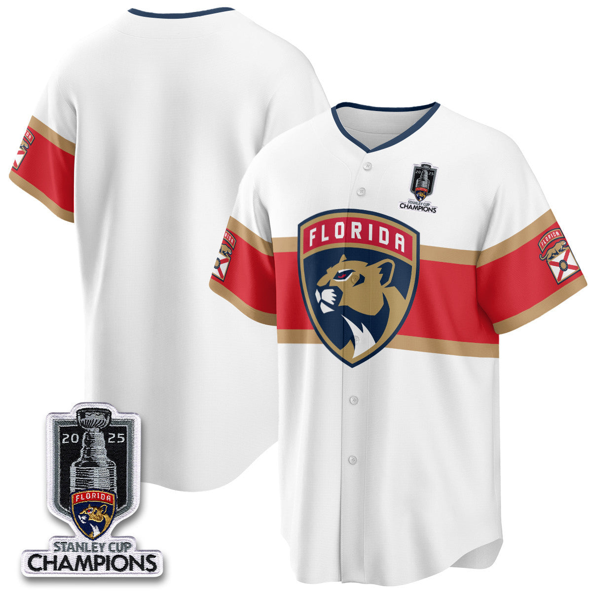 FLA 2025 Stanley Cup Champions Baseball Jersey - All Stitched