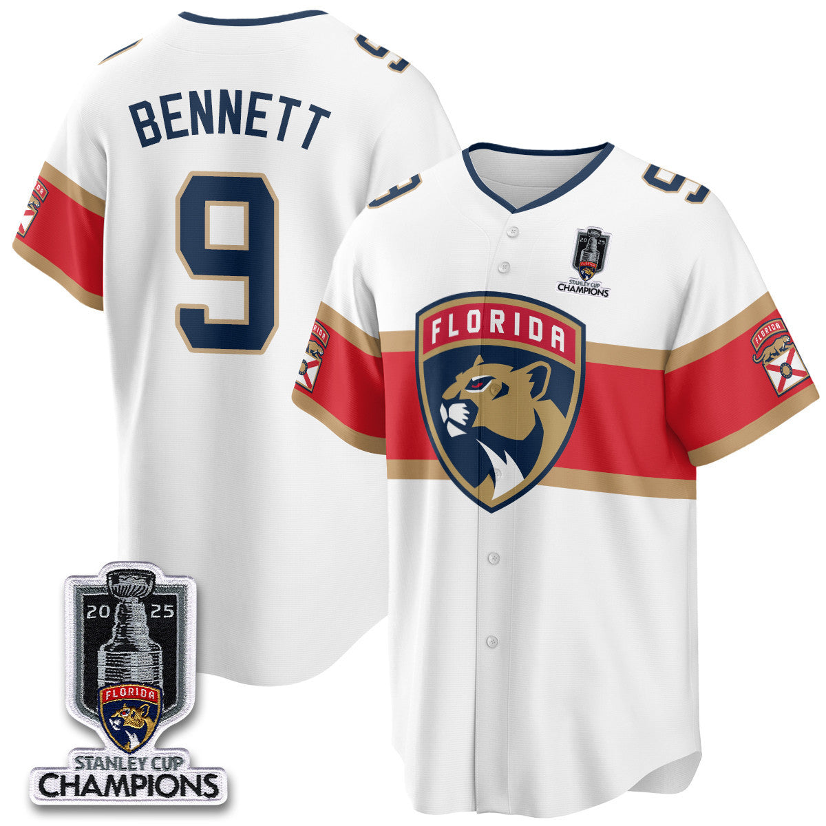 FLA 2025 Stanley Cup Champions Baseball Men Jersey - All Stitched