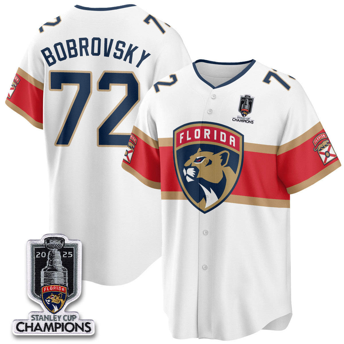 FLA 2025 Stanley Cup Champions Baseball Men Jersey - All Stitched