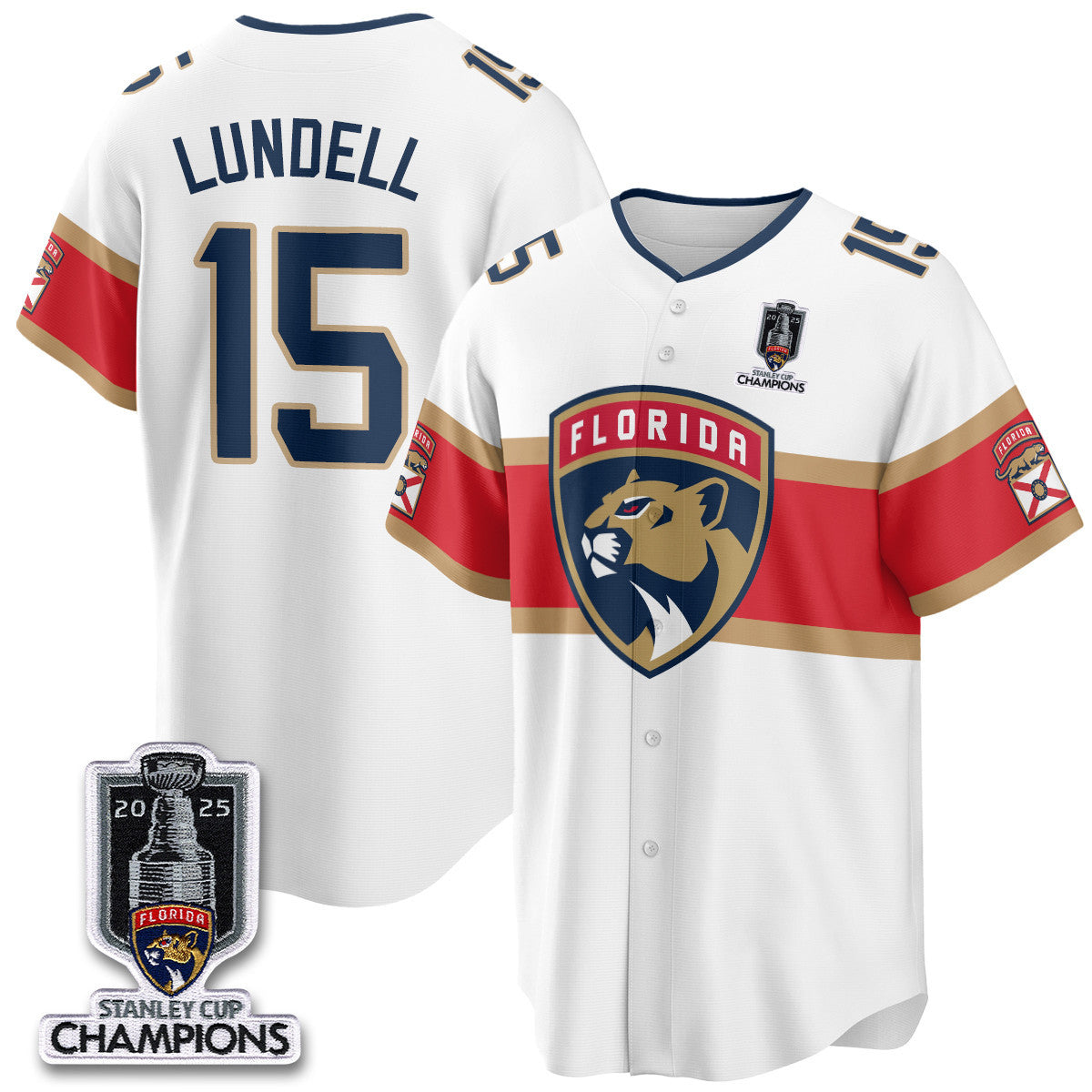 FLA 2025 Stanley Cup Champions Baseball Men Jersey - All Stitched