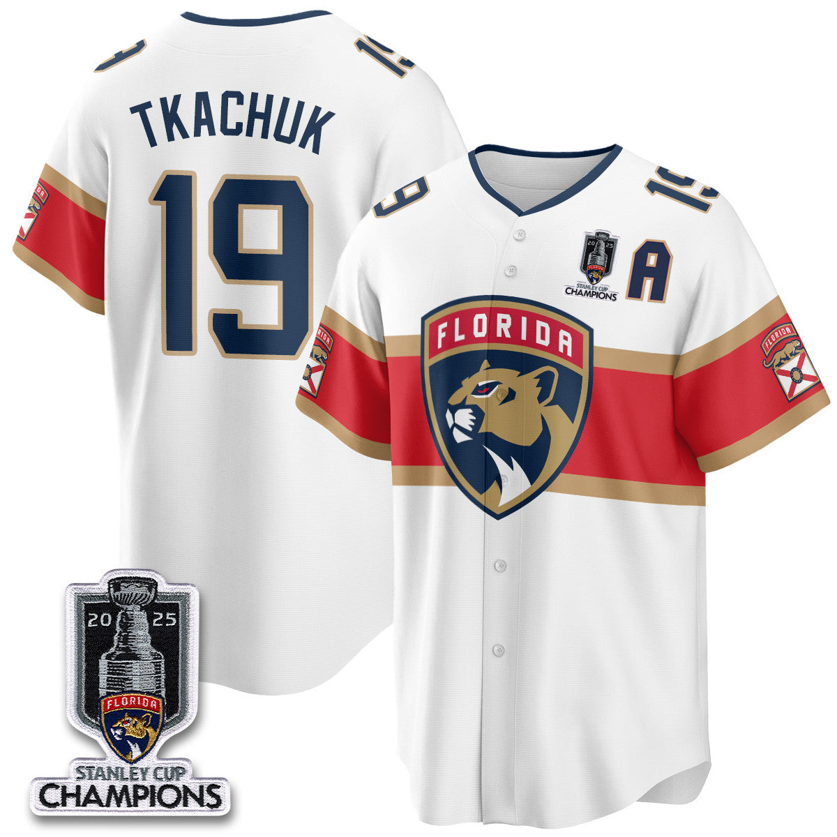 FLA 2025 Stanley Cup Champions Baseball Men Jersey - All Stitched