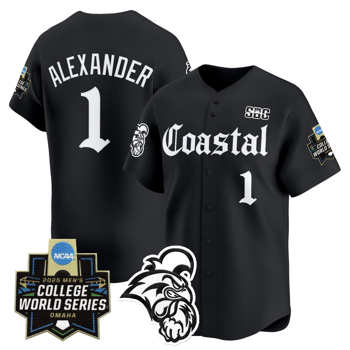Coastal Carolina Chanticleers 2025 World Series 'Gothic Coastline Edition' Vapor Premier Limited Men Jersey - All Stitched