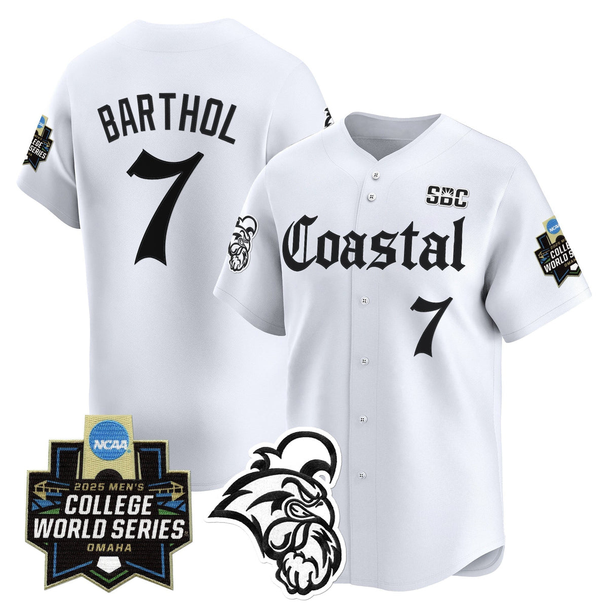 Coastal Carolina Chanticleers 2025 World Series 'Gothic Coastline Edition' Vapor Premier Limited Jersey - All Stitched