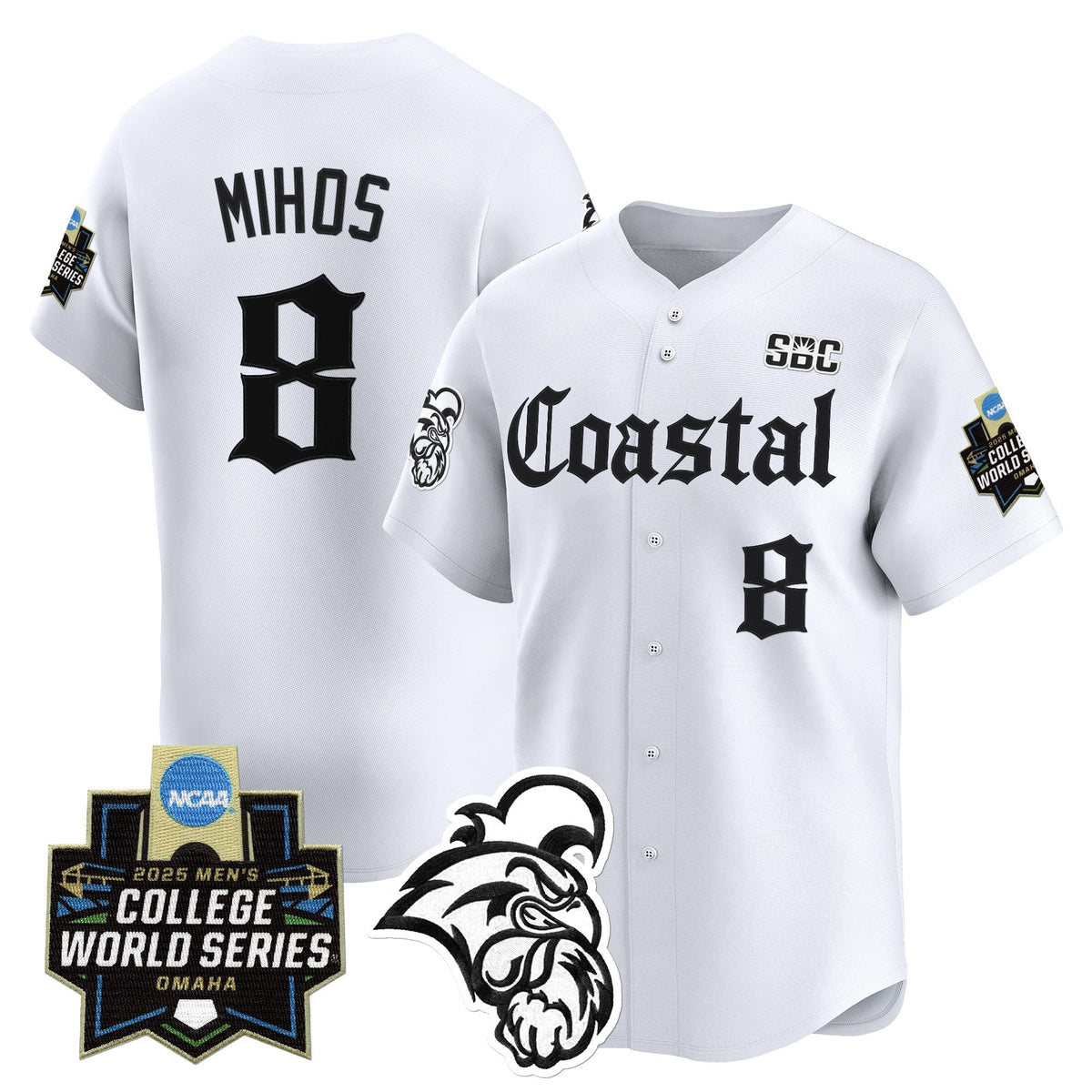 Coastal Carolina Chanticleers 2025 World Series 'Gothic Coastline Edition' Vapor Premier Limited Jersey - All Stitched