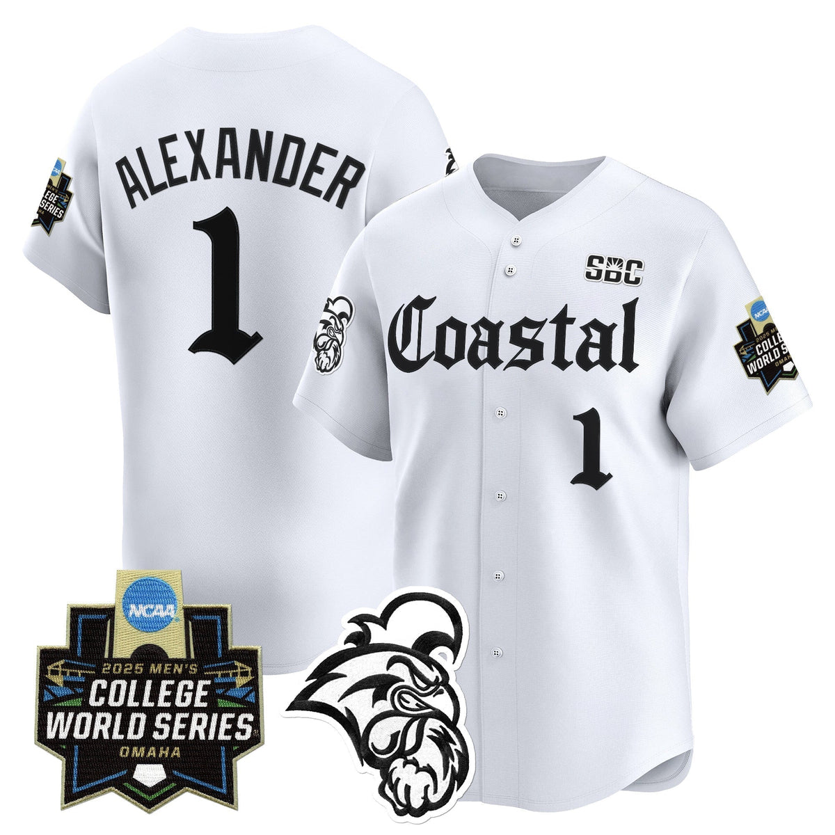 Coastal Carolina Chanticleers 2025 World Series 'Gothic Coastline Edition' Vapor Premier Limited Jersey - All Stitched
