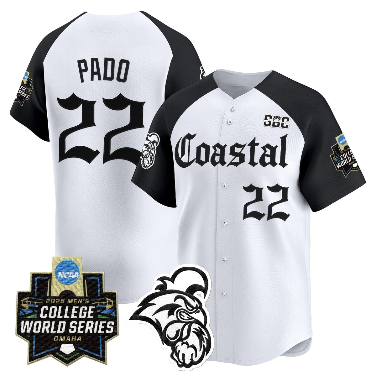Coastal Carolina Chanticleers 2025 World Series 'Gothic Coastline Edition' Vapor Premier Limited Jersey - All Stitched