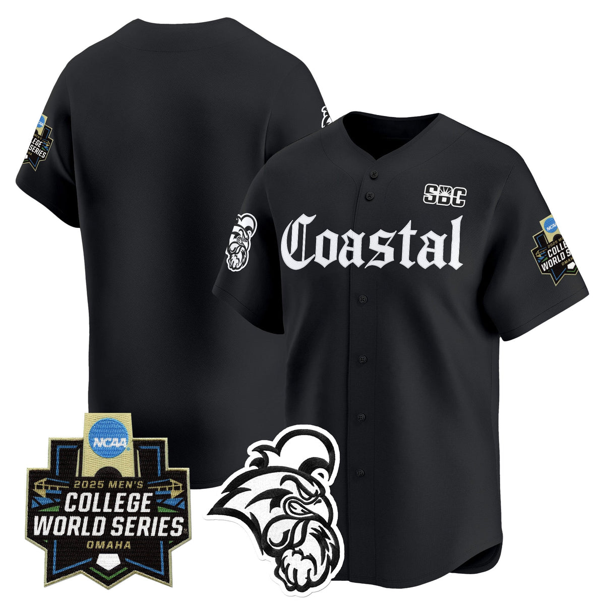 Coastal Carolina Chanticleers 2025 World Series 'Gothic Coastline Edition' Vapor Premier Limited Men Jersey - All Stitched