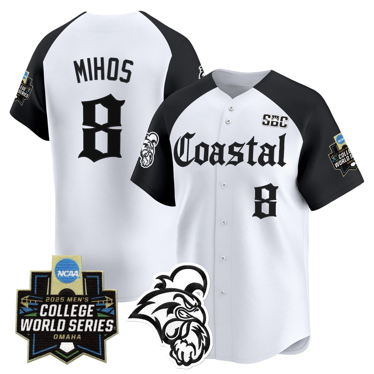 Coastal Carolina Chanticleers 2025 World Series 'Gothic Coastline Edition' Vapor Premier Limited Jersey - All Stitched