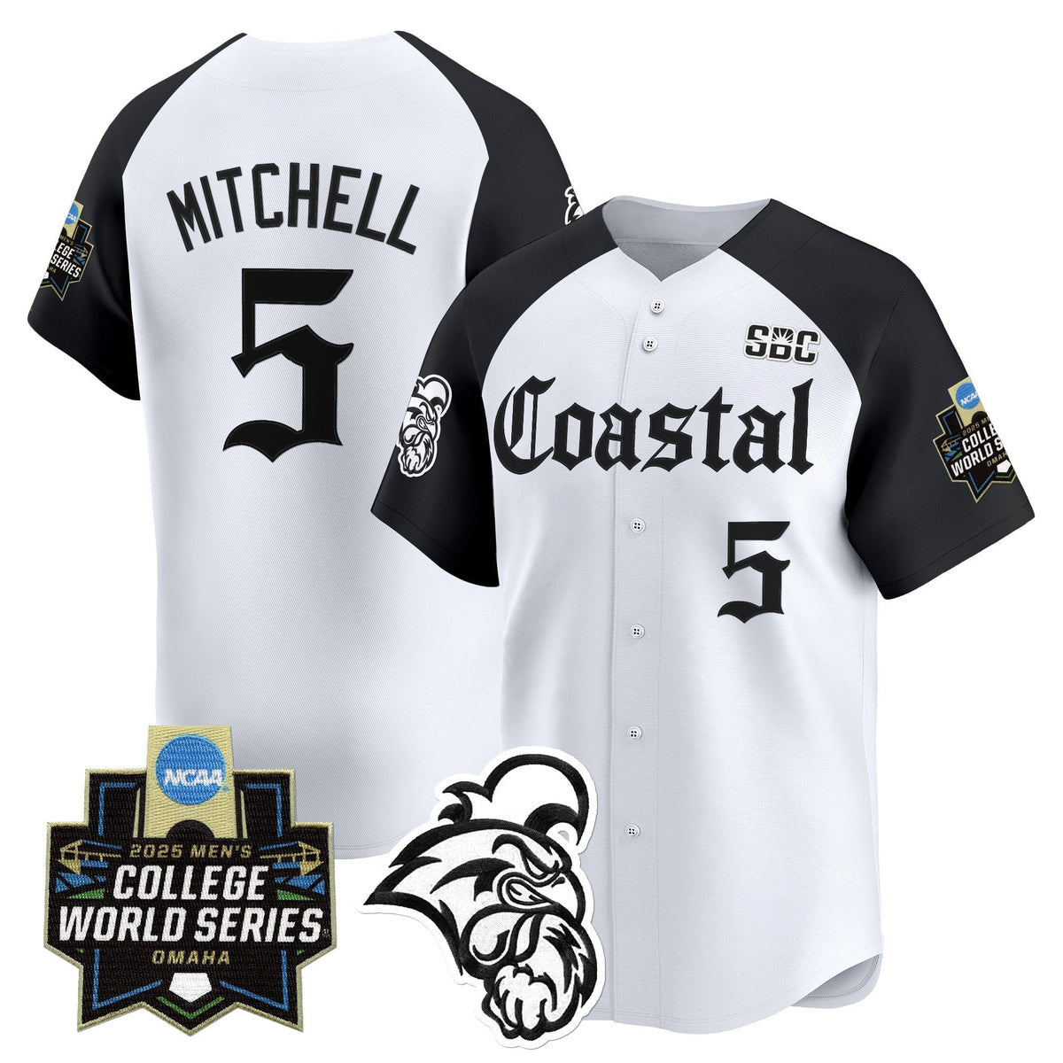Coastal Carolina Chanticleers 2025 World Series 'Gothic Coastline Edition' Vapor Premier Limited Jersey - All Stitched