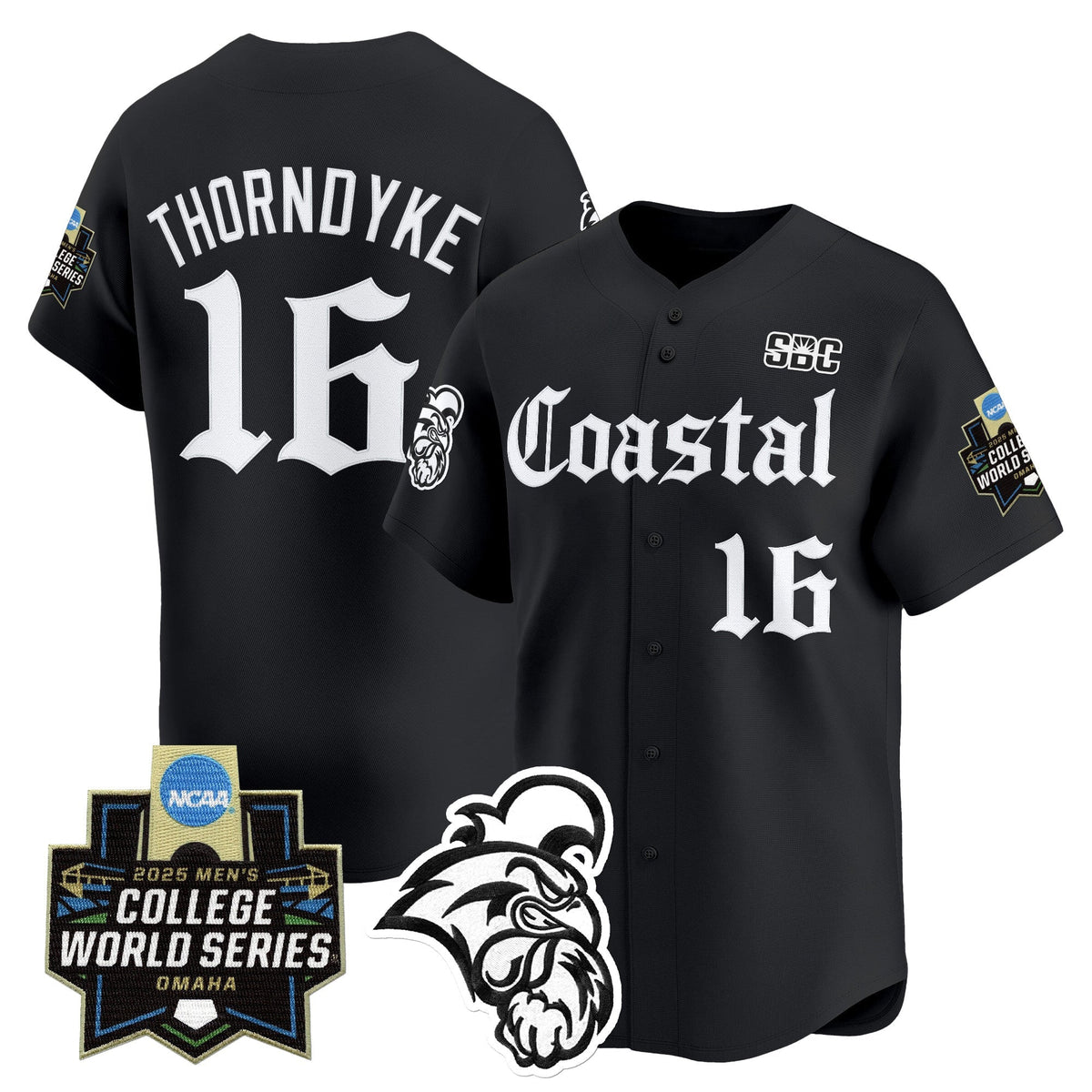 Coastal Carolina Chanticleers 2025 World Series 'Gothic Coastline Edition' Vapor Premier Limited Men Jersey - All Stitched