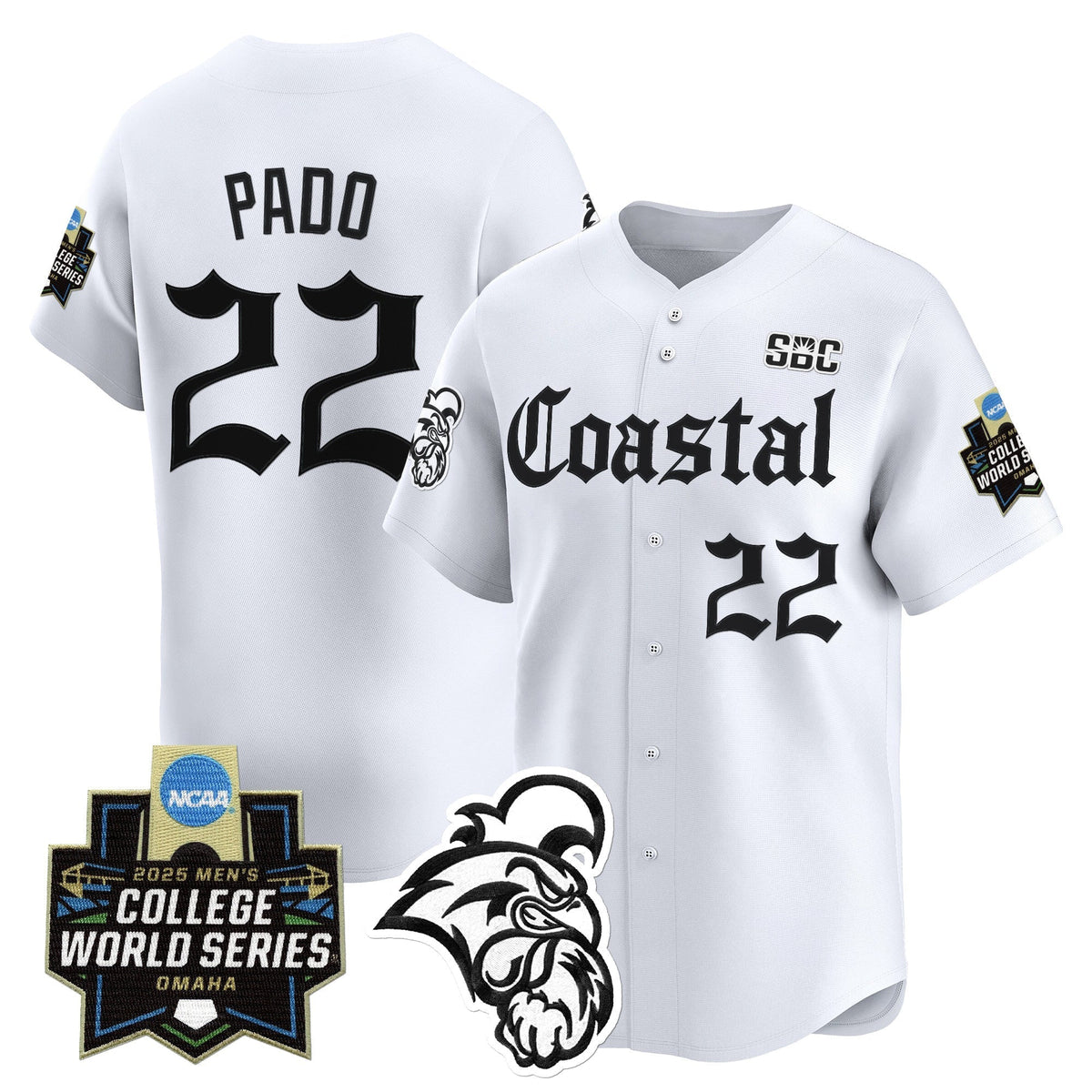 Coastal Carolina Chanticleers 2025 World Series 'Gothic Coastline Edition' Vapor Premier Limited Jersey - All Stitched