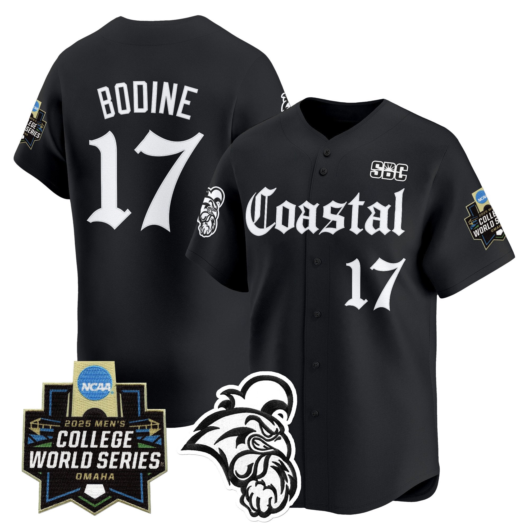 Coastal Carolina Chanticleers 2025 World Series 'Gothic Coastline Edition' Vapor Premier Limited Jersey - Stitched