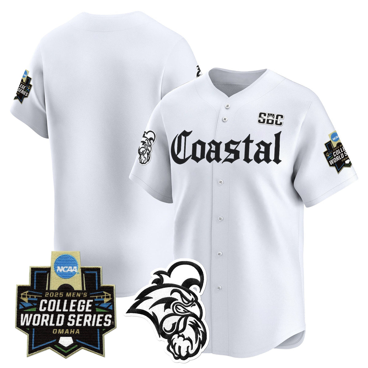 Coastal Carolina Chanticleers 2025 World Series 'Gothic Coastline Edition' Vapor Premier Limited Jersey - All Stitched