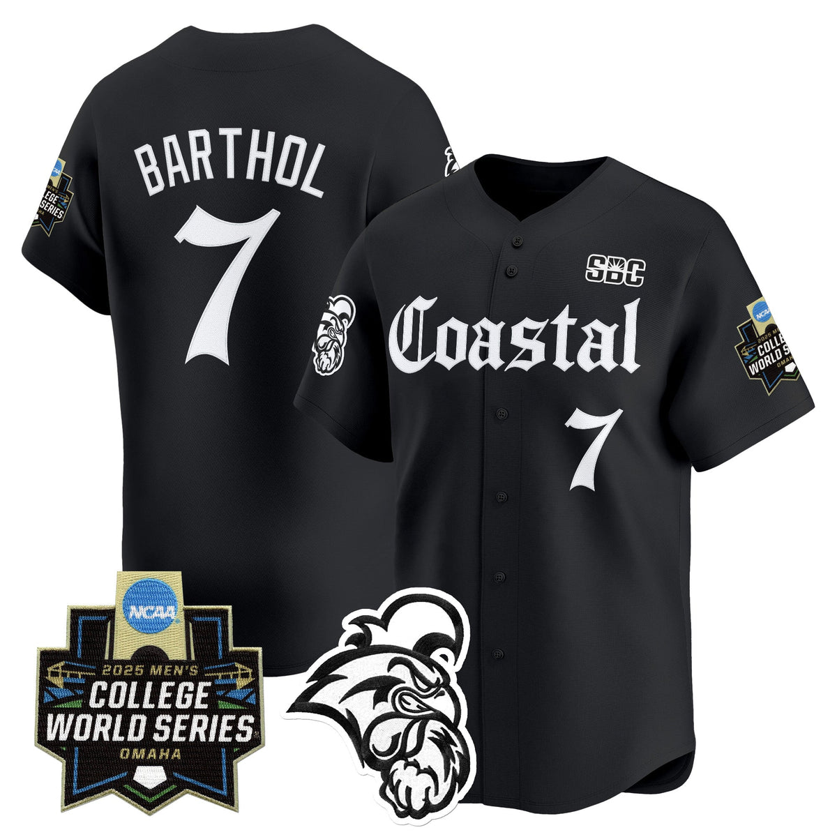 Coastal Carolina Chanticleers 2025 World Series 'Gothic Coastline Edition' Vapor Premier Limited Men Jersey - All Stitched