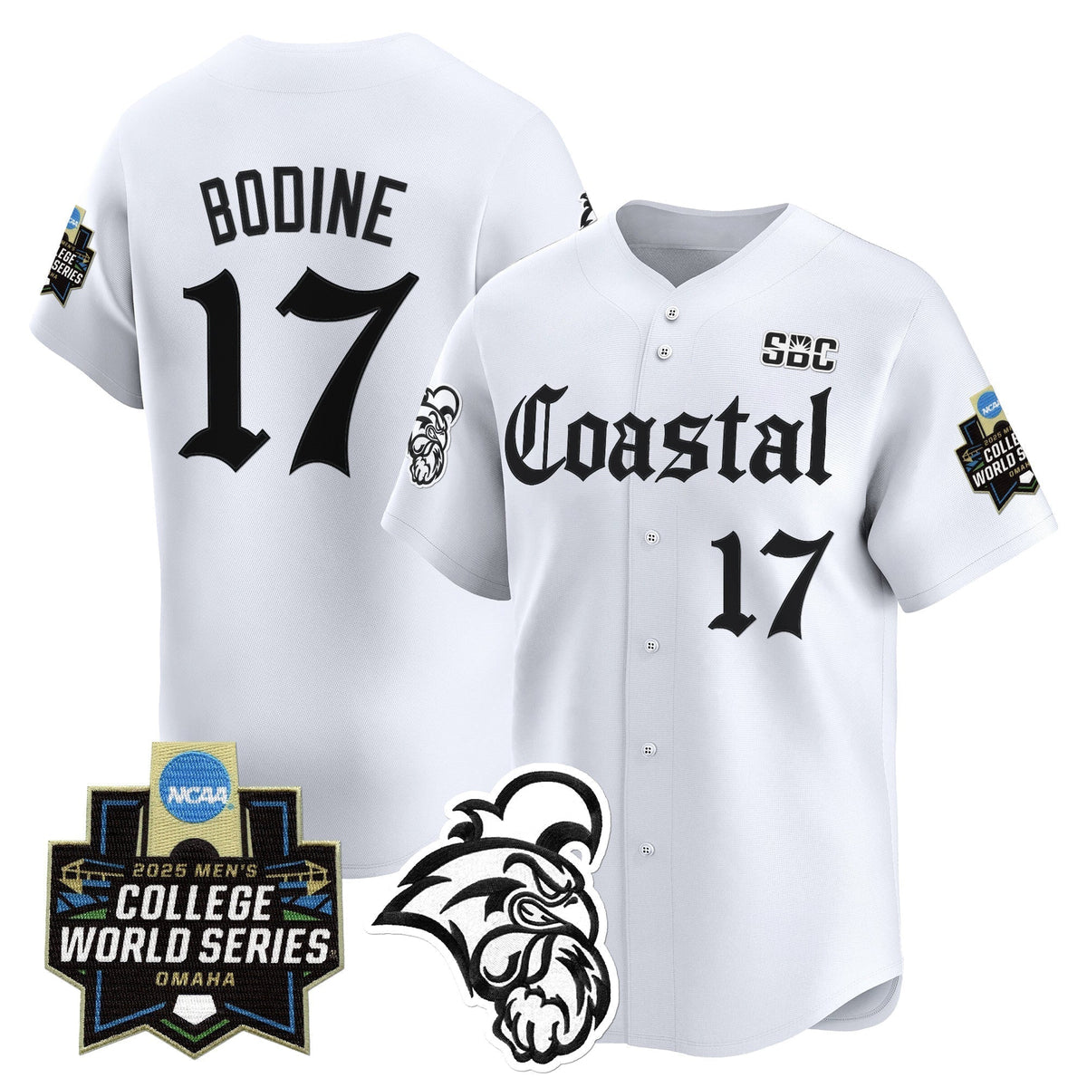 Coastal Carolina Chanticleers 2025 World Series 'Gothic Coastline Edition' Vapor Premier Limited Jersey - All Stitched