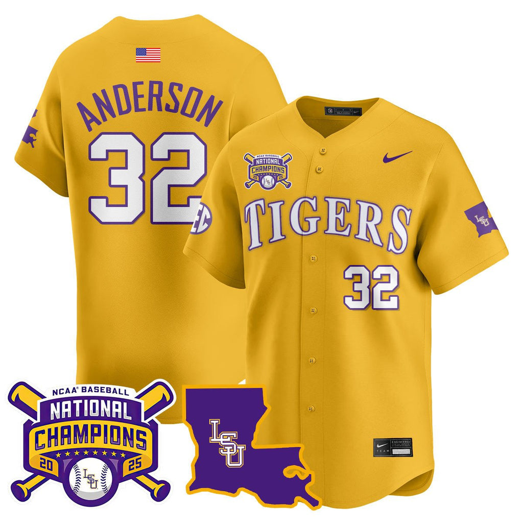 LSU 2025 World Series Champions Limited Jersey - All Stitched