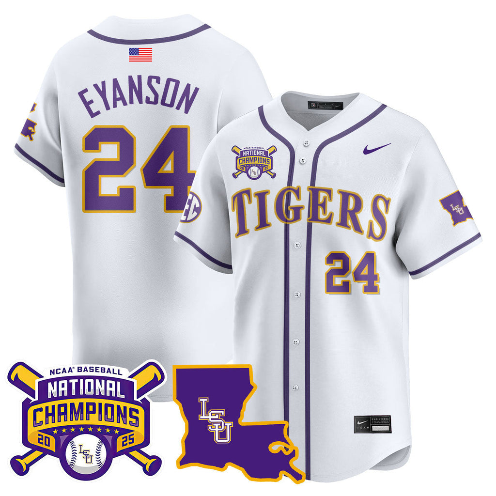 LSU 2025 World Series Champions Limited Men Jersey - All Stitched