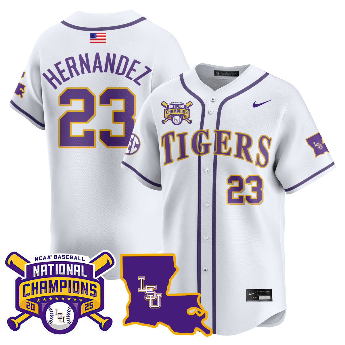 LSU 2025 World Series Champions Limited Men Jersey - All Stitched